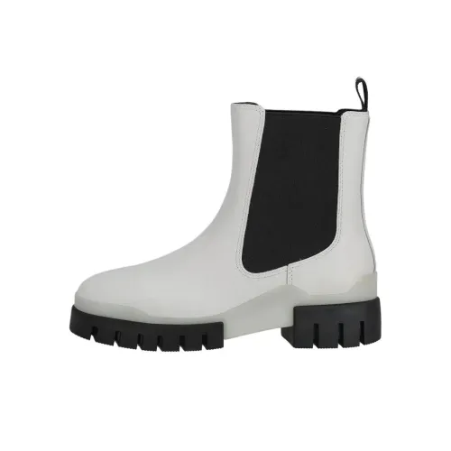 CALVIN KLEIN Short Chelsea Boots 3.9cm Women's White