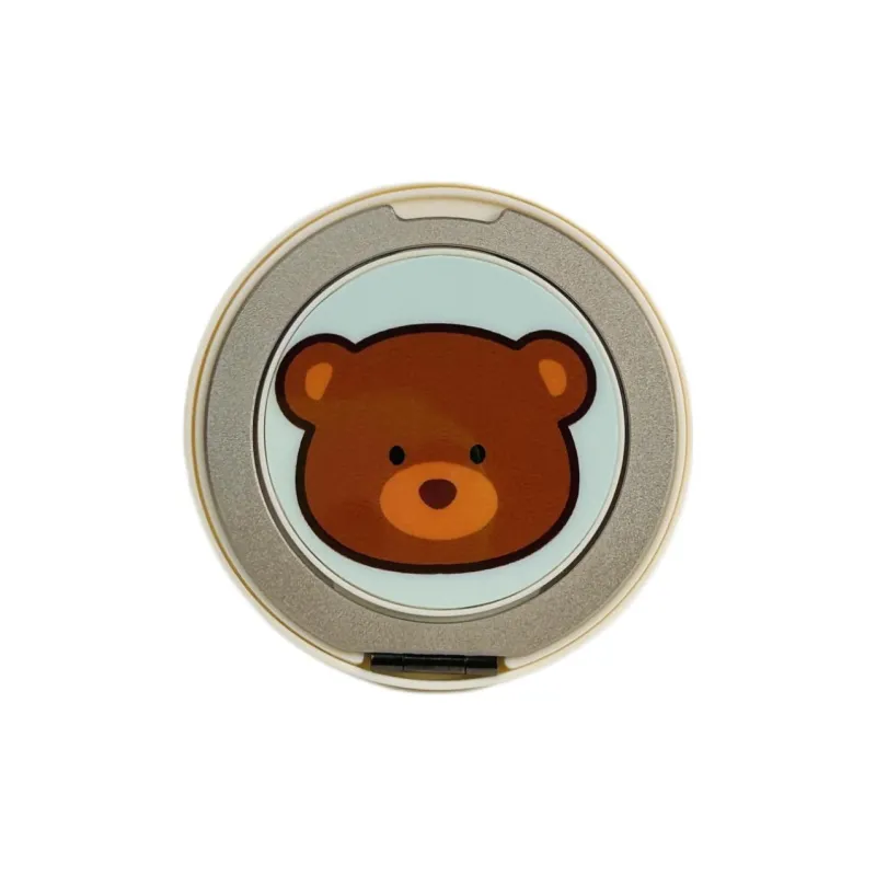 Wei Xin Acrylic Material Brown Bear Magnetic Stand Phone Cases Compatible With IPhone 16/15 Pro Max/Apple 13/14 Pro/Max-4