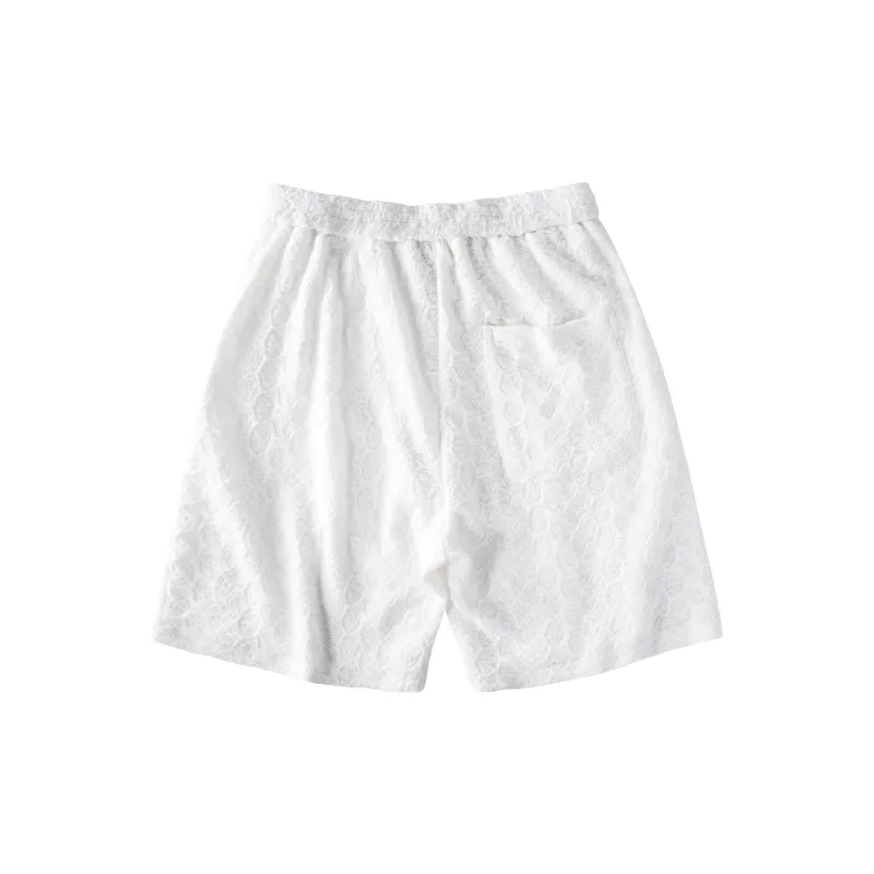 Pin Li Casual Shorts Men's White-1