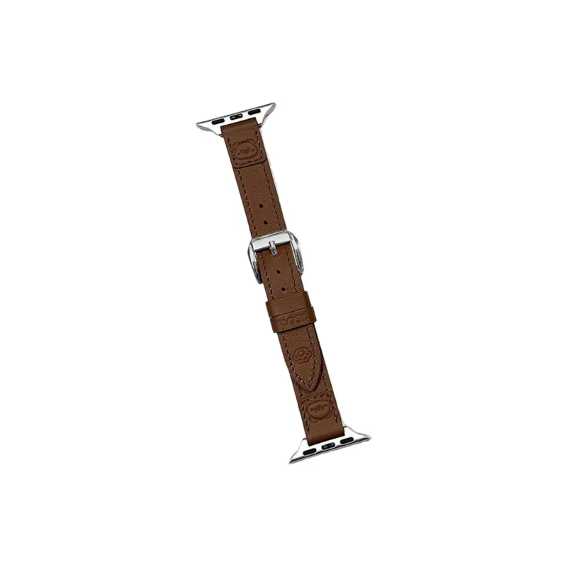 Warbler Dew Compatible With Apple Watch Apple Watch Band S9/S8/SE/7/6/5/4/3 Little Bear Paw Genuine Leather Loop Strap-13