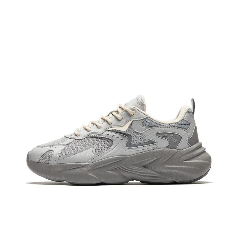 Anta Anti-Slip And Wear-Resistant Breathable Low-Top Casual Shoes Women's Gray-0