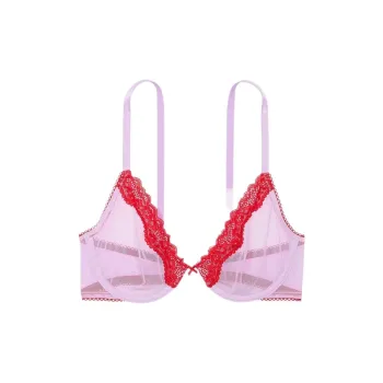 Victoria's Secret 24 Big Show Collection TEASE Bra Women's Taro Purple Red