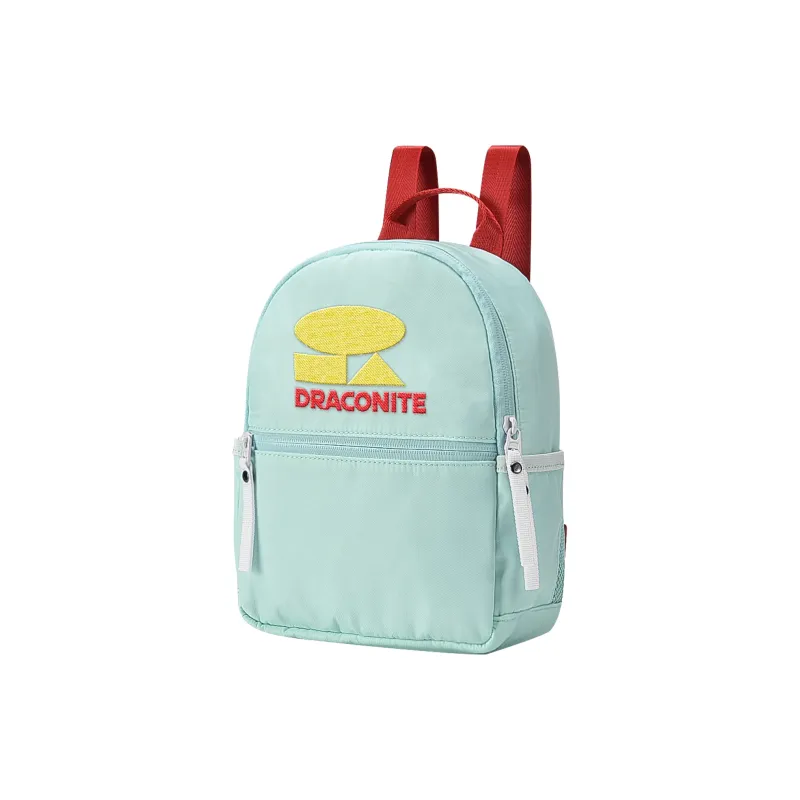 DRACONITE Polyester Backpack Students Backpack Backpack Regular Unisex White/Mint Green-1