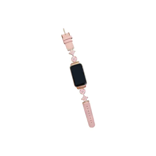 FZRT Huawei Compatibility Watch Band Niche Premium Four Leaf Clover Chain Strap Artificial Leather Material