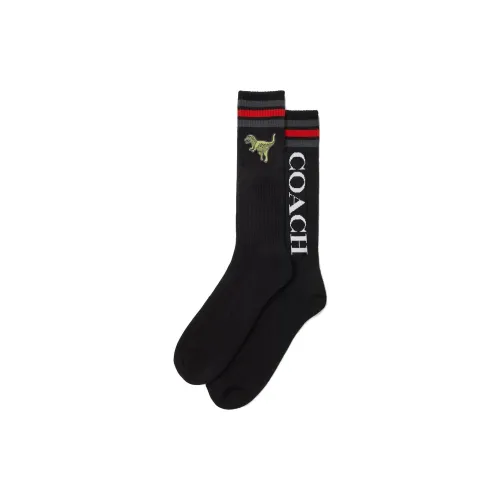 COACH Mid-Calf Socks Women's 1 Pack Black