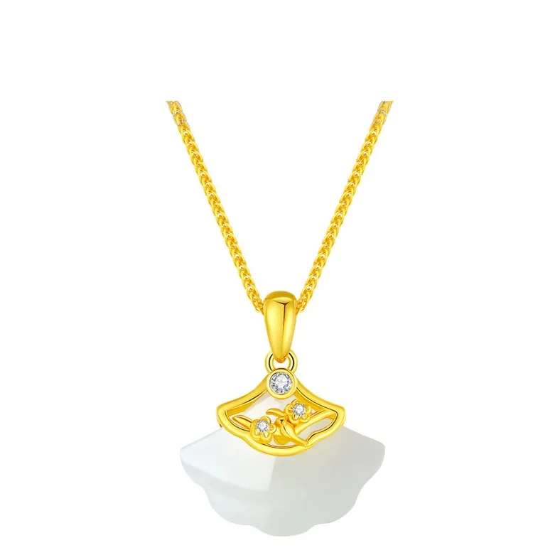 Royal Heaven's Choice Hetian Jade Necklaces Pale Greenish White Jade Unisex-3