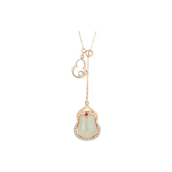 Royal Heaven's Choice Hetian Jade Pale Greenish White Jade Unisex