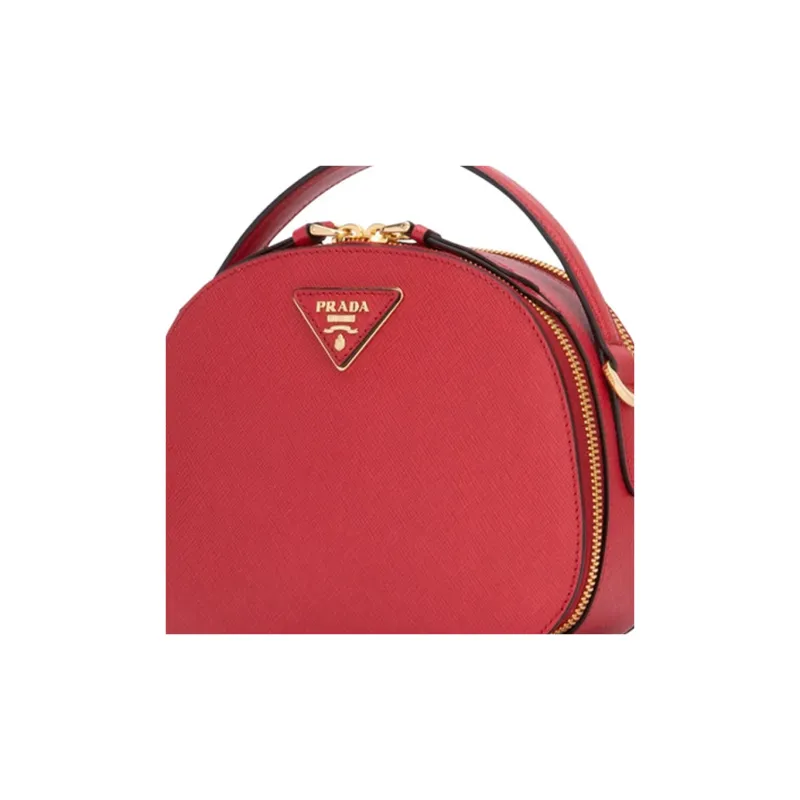 PRADA Nylon Fabric Handbags Shoulder Bags Unisex Red-4