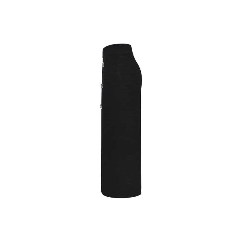 RARE CNY New Year's Collection Casual Long Skirts Women's Black-1