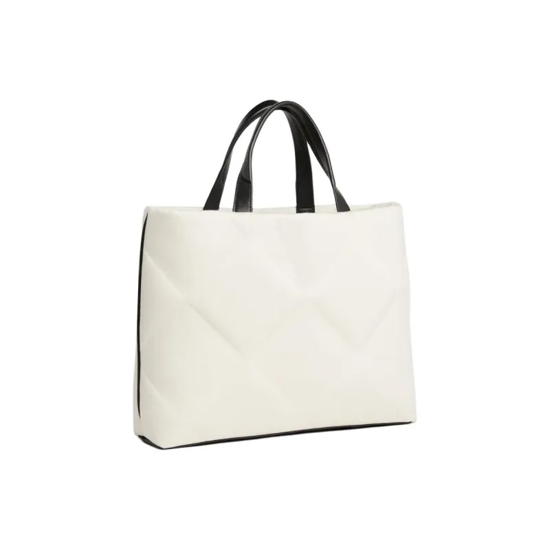 CALVIN KLEIN Cotton Tote Bag Shopping Bag Handbag Women's White-1