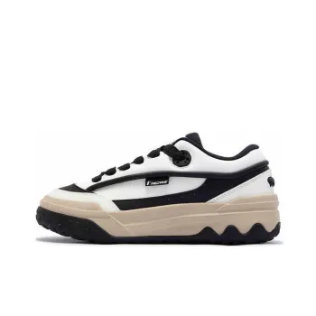 361° Shortbread Anti Slip Wear Resistant Mid Top Skateboard Shoes Women's White Black