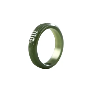 Lingxiang Yurun Rings Green Jade Unisex