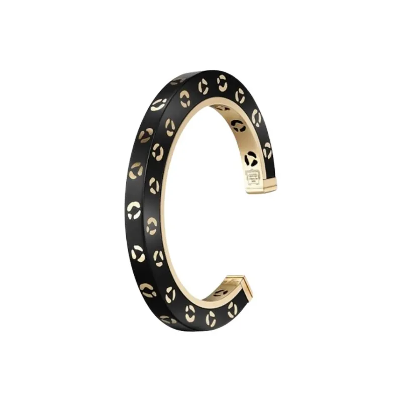 CARTIER 18K Gold Bangles Unisex Black-1
