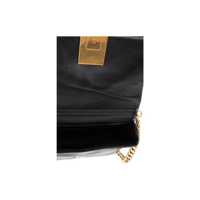 BALMAIN Logo Embossed Flap Small Shoulder Bag-3