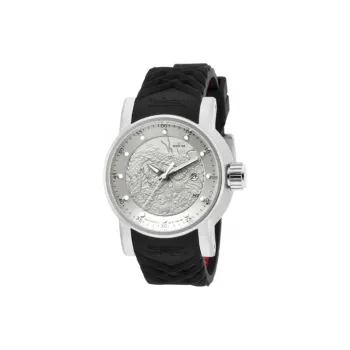 INVICTA Wrist Watch Automatic Mechanical Movement Silicone Strap 48mm Silver Dial Men's Watches