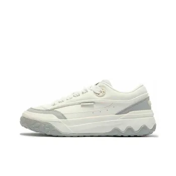 361° Shortbread Anti Slip Wear Resistant Mid Top Skateboard Shoes Men's White Gray