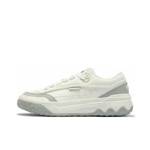 361° Shortbread Anti Slip Wear Resistant Mid Top Skateboard Shoes Men's White Gray