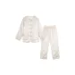 Winter Chrysanthemum Jacquard Apricot Gold Padded Women's Matching Set
