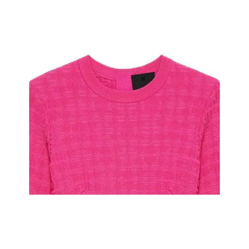 Givenchy 4G Allover Knitted Dress 'Fuchsia'-4