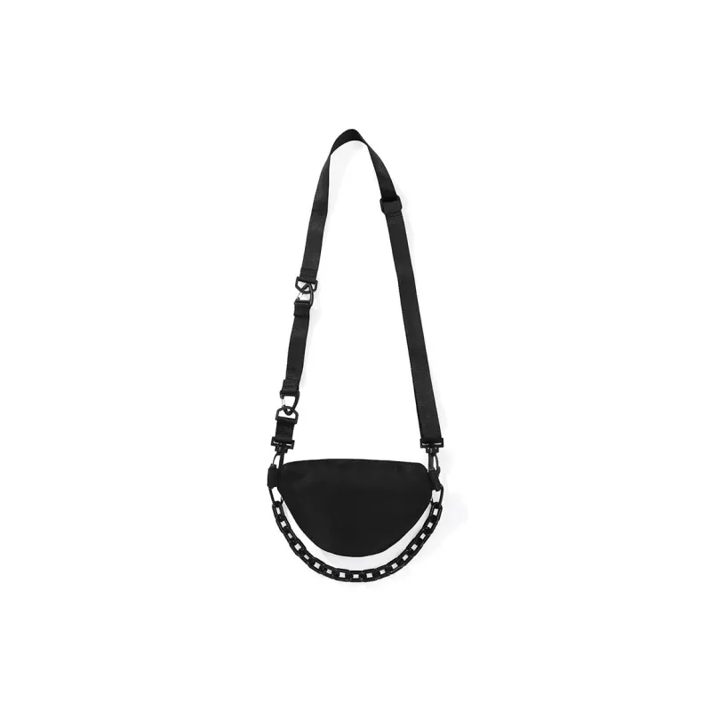 GENANX Polyester Polyamide Shoulder Bag Crossbody Bag Small Size Unisex Black/White-1