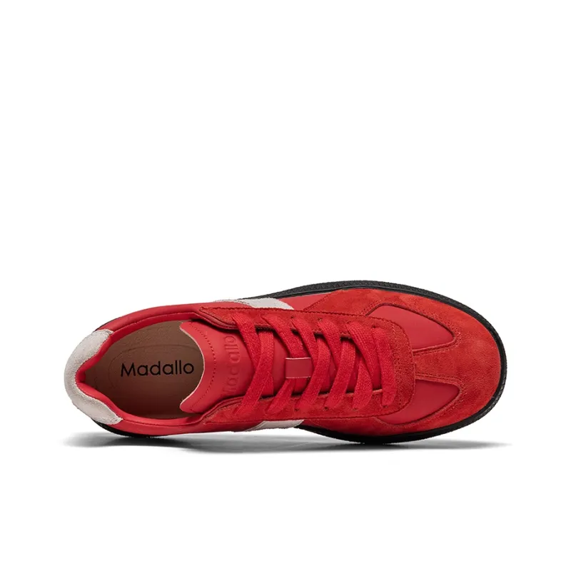 MADALLO Cloud Walk Collection Skateboard Shoes Men Low Top Red/Gray-1