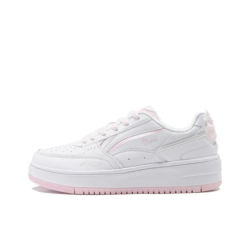 LiNing LiNing X Disney Slip Resistant Cushioning Low Top Skateboard Shoes Women's Blue Pink Mismatched-1