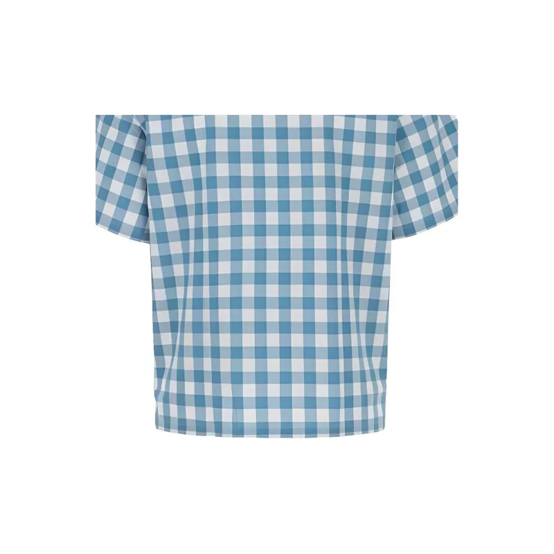 PRADA Check Pattern Short Sleeved Shirt-4