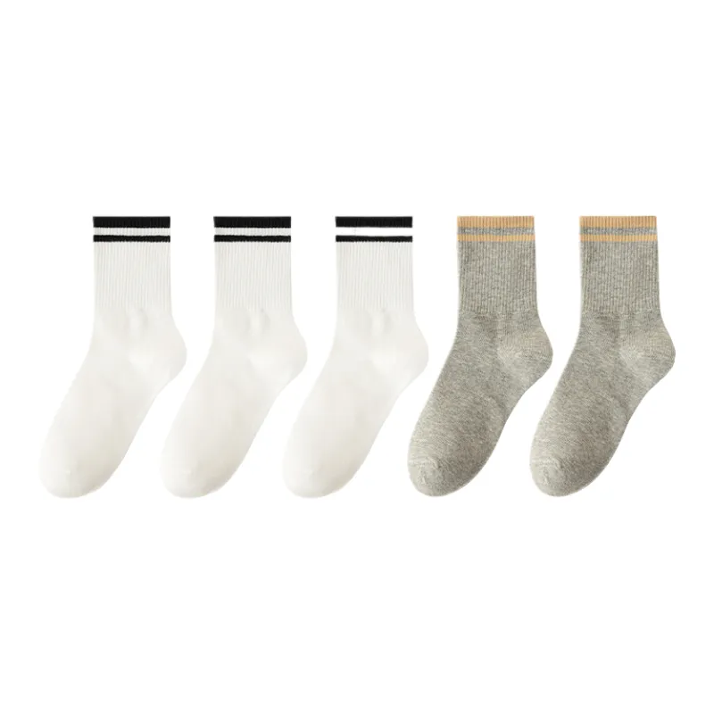 Cotton Gene Mid Calf Socks Women's Box 5 Pack-7