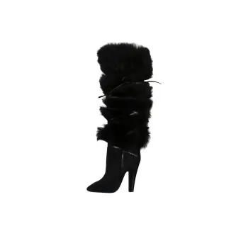 SAINT LAURENT Knee high Boots Women's Black