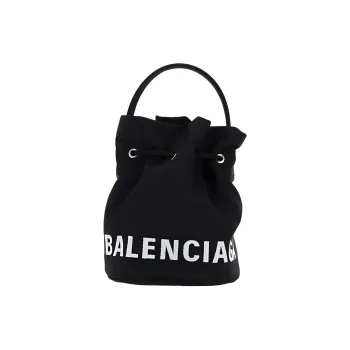 Balenciaga Canvas Bucket Bags Shoulder Bags Women's Black