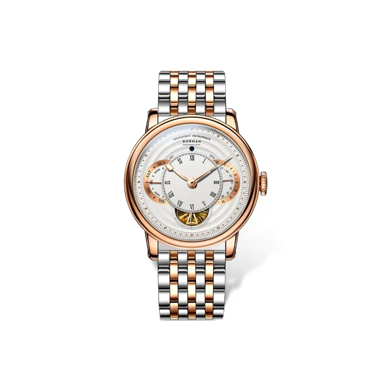 BORMAN Automatic Mechanical Movement Stainless Steel Watchband Men's Watches White Dial-4