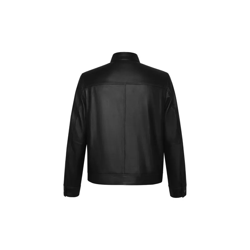 SKARO Leather Jacket Men's Blue Black-1