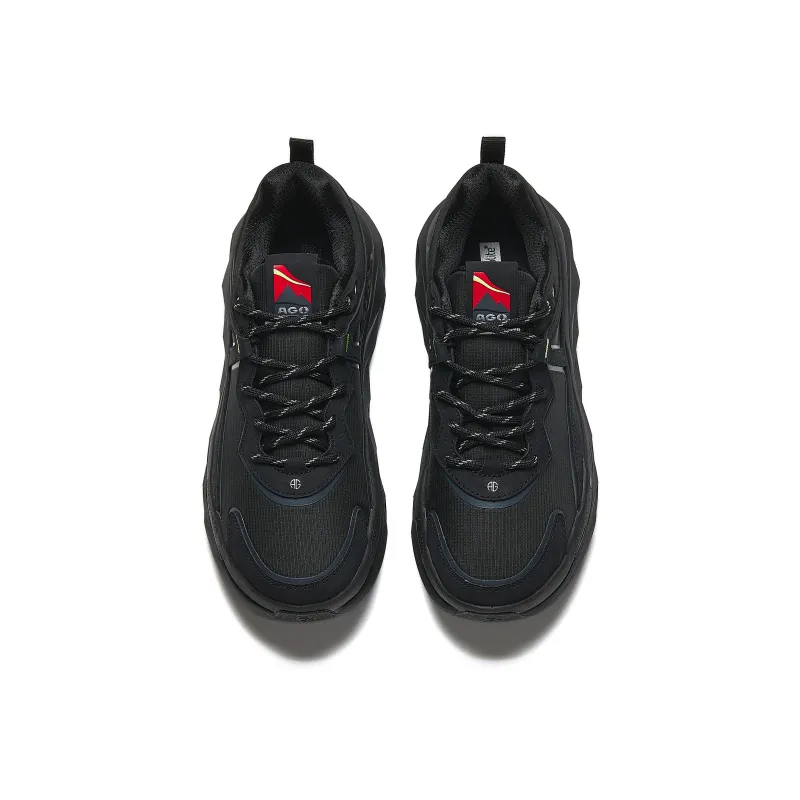 Anta Open Mountain V2 Slip Resistant, Abrasion Resistant, Breathable Low Top Outdoor Shoes Women's Basic Black-4