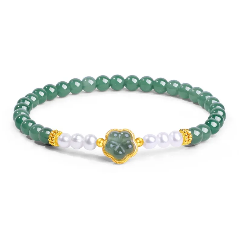 With The Heart Of The Jade Ice Glutinous Jadeite Bracelets Women's-0