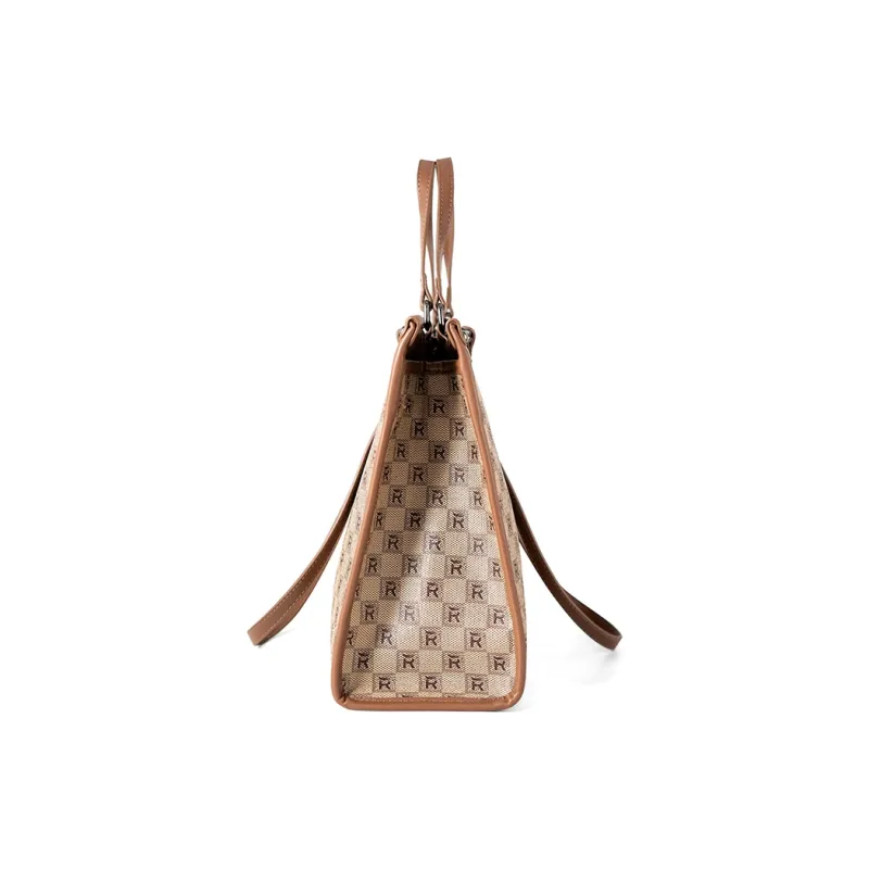 Vigno Synthetic Leather One Shoulder Handbag Regular Women's Coffee/Khaki-7