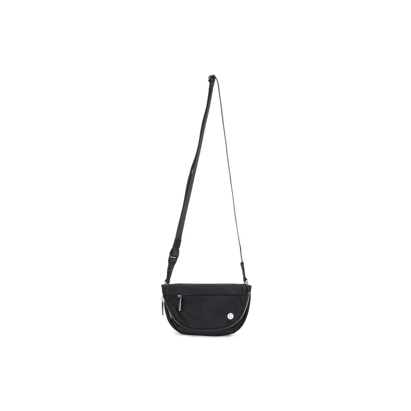 Lululemon Waterproof Fabric Shoulder Bag, Crossbody Bag Regular Unisex Black & Gold-0