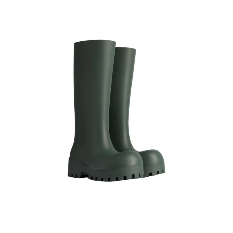 Balenciaga Bulldozer Rain Boots Women's Dark Green-2