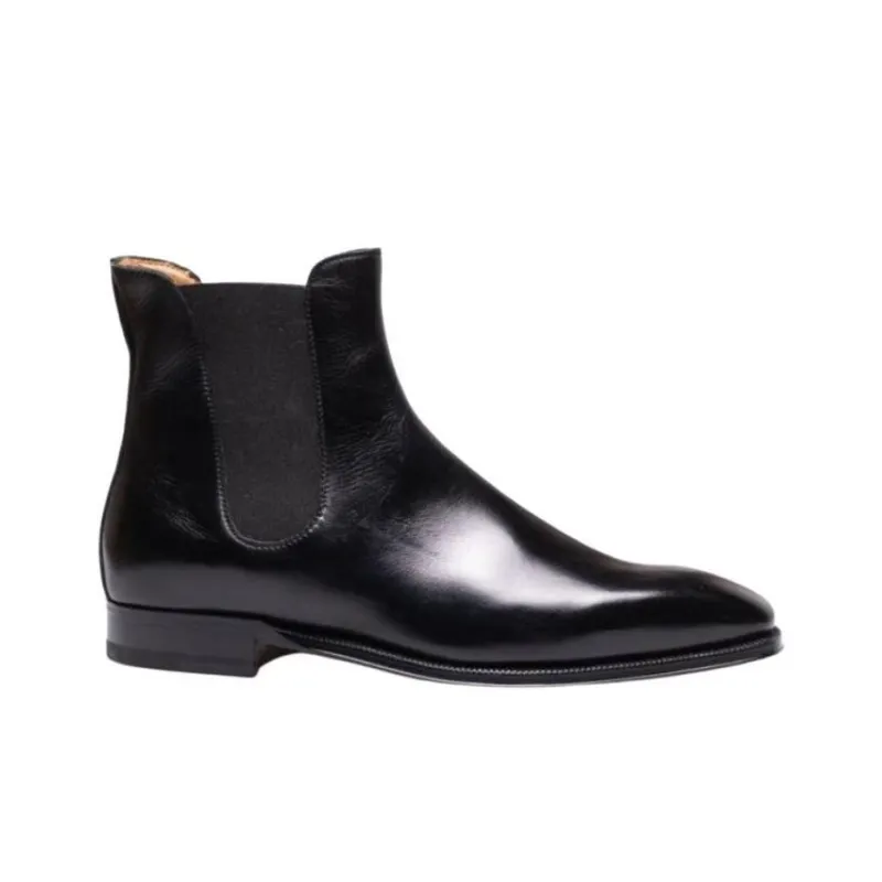 Enzo Bonafe Crew Chelsea Boots 3cm Men's Black-1
