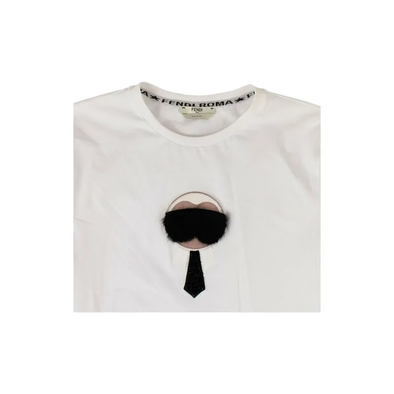 FENDI X Karl Lagerfeld Karl Monster T Shirt 'White'-2