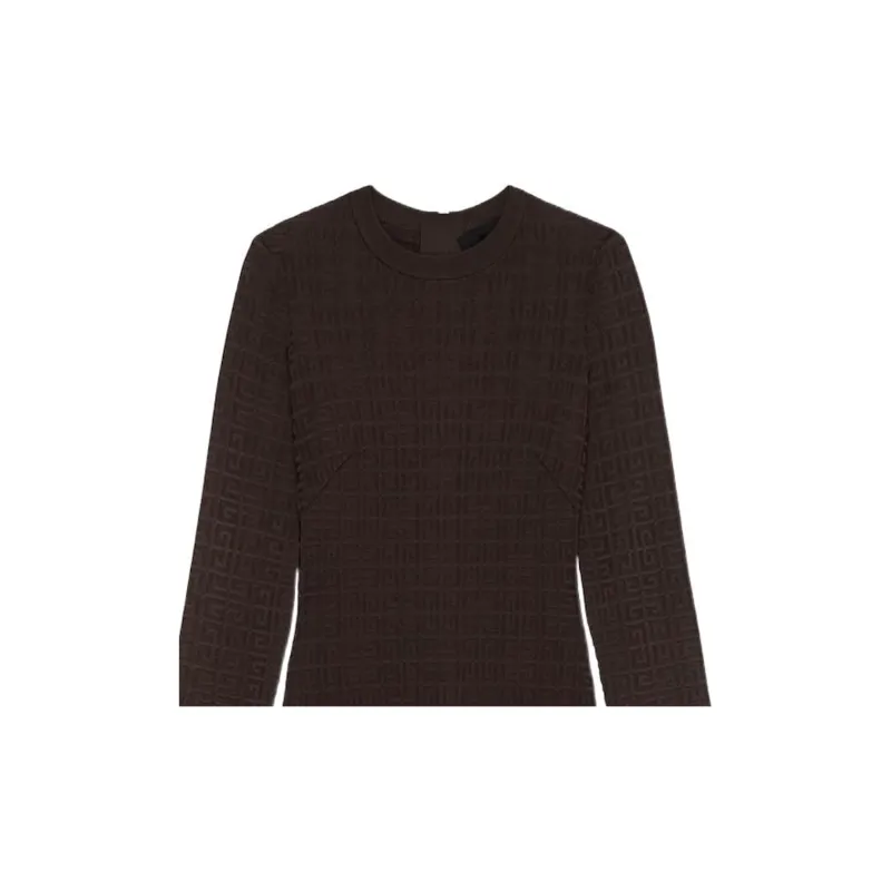 Givenchy 4G Jacquard Long-sleeved Dress-4