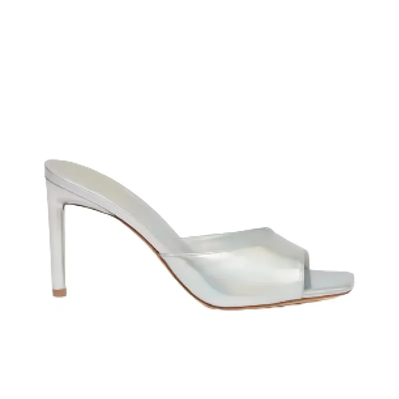 BETTINA VERMILLON Slide Slippers Women's Silver-1