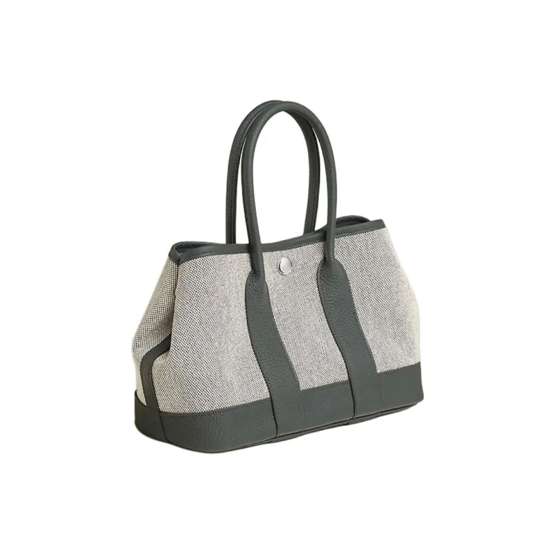 HERMES Canvas With Leather Crossbody Handbag Mini Women's Rain Cloud Gray-1