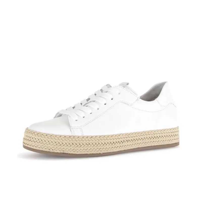Gabor Fashion Low Top Skateboard Shoes Women's White-2