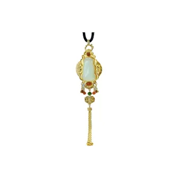 Royal Heaven's Choice Hetian Jade Necklaces Pale Greenish White Jade Unisex