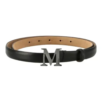 'S MAX MARA Leather Belts Women's Black Width  2CM