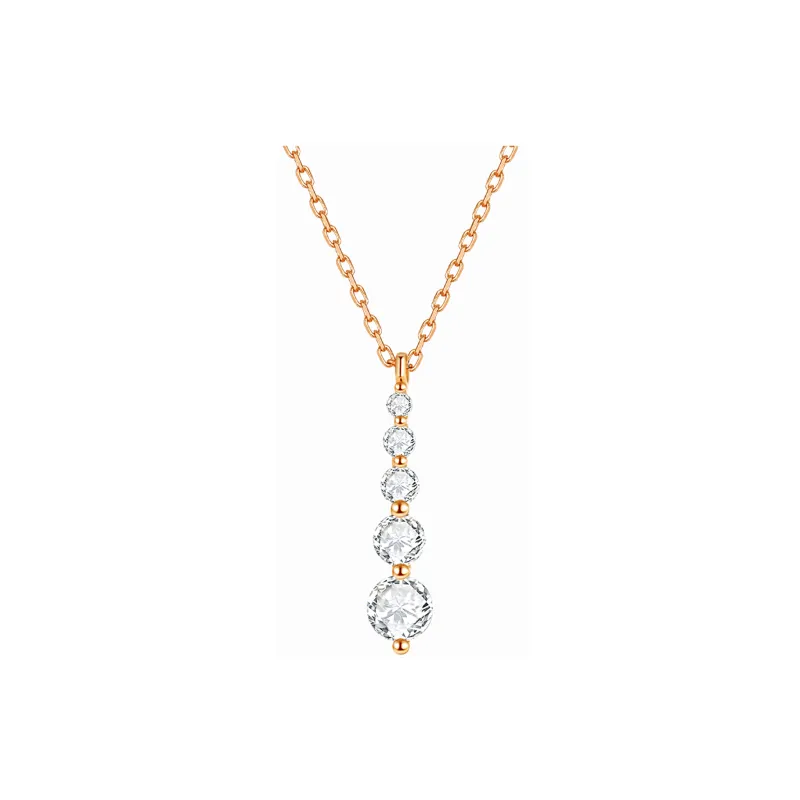 HENGMEINA 925 Sterling Silver Moissanite Necklaces Women's-0