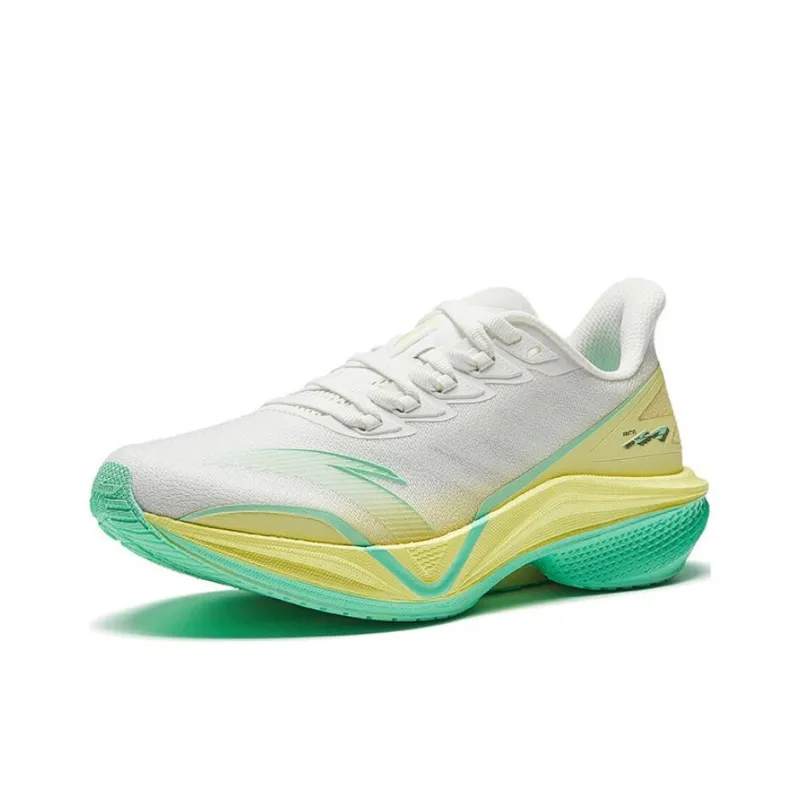 Anta Horsepower 5.0 Wear-Resistant Cushioning Rebound Low-Top Training Running Shoes Women's White Green Yellow-1