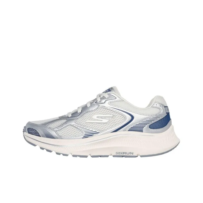 Skechers Go Run Consistent 2.0 Anti Slip Wear Resistant Low Top Running Shoes Women's White Silver-0