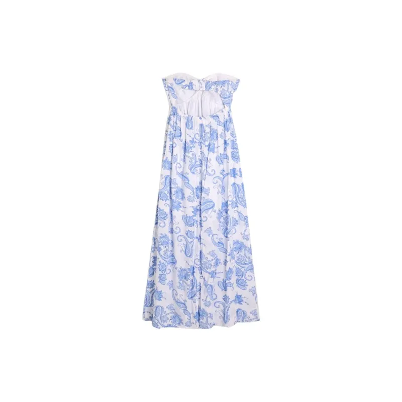 Hollister Sleeveless Dress Women's Blue All Over Print-1