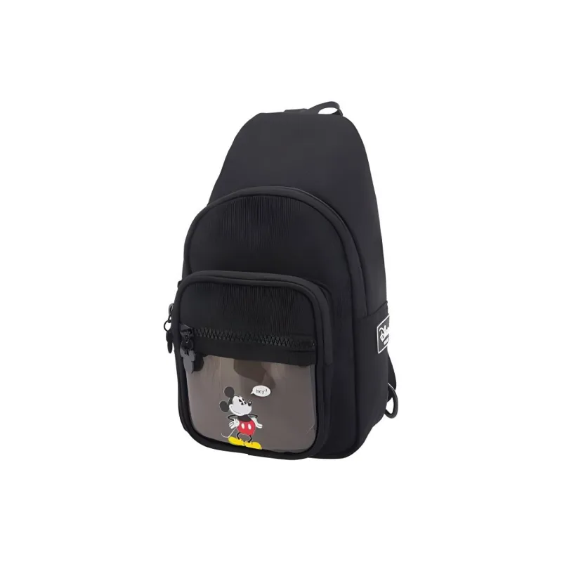 LiNing Disney/Disney, Collaboration Fabric Fanny Pack, Crossbody Bag, Shoulder Bag, Sling Bag Regular Unisex Black-1